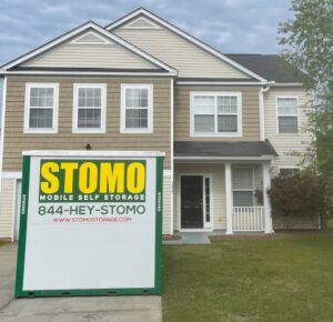 Family and professional loading storage container, highlighting smart storage solutions