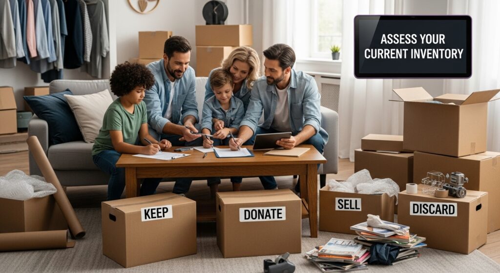 decluttering before a move